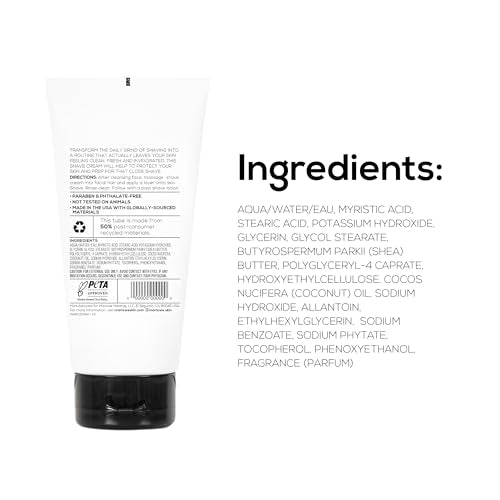 MARLOWE. No. 141 Shave Cream 6 oz, Conditioning Shaving Cream with Shea Butter & Coconut Oil, Smooths & Protects for a Close Shave, Aloe Citron Scent
