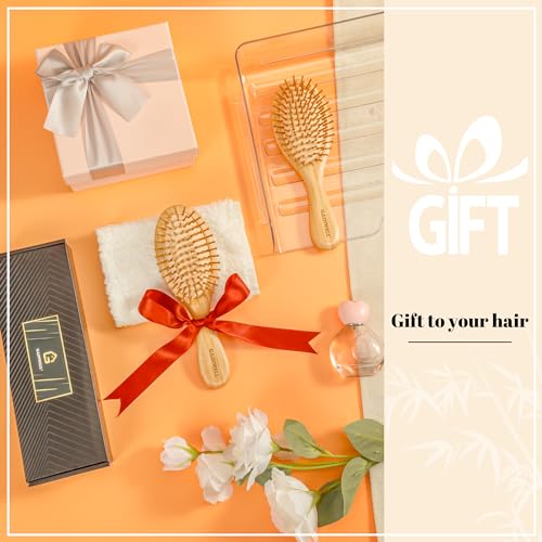 Bamboo Hair Brush with Scalp Massager - All Hair Types