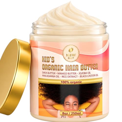 Organic Kid's Hair Butter - Detangler & Leave-In Conditioner, 8 oz