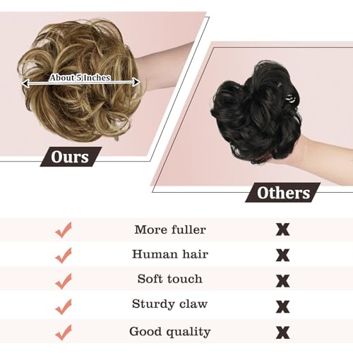 Claw Clip Messy Bun Hair Piece | Real Human Hair Extensions