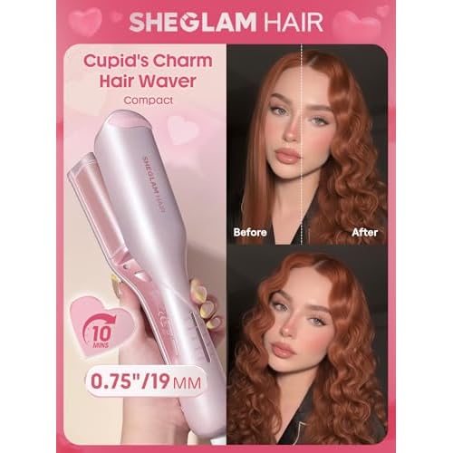 SHEGLAM Pink Beach Wave Hair Waver 0.75 inch