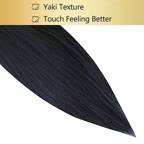 26 inch 3Packs (9.51 OZ.) Pre-Stretched Braiding Hair Easy Braid Professional Itch Free Synthetic Fiber Easy Braid Crochet Hair Hot Water Setting Professional Soft Yaki Texture (26 inch, 1B)