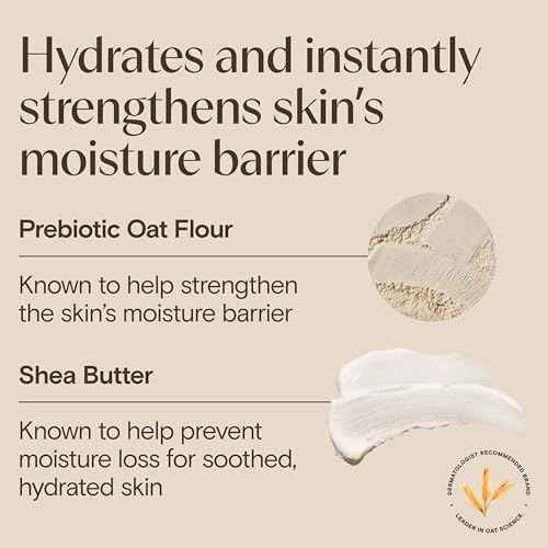 Aveeno Daily Moisturizing Cream with Prebiotic Oat & Shea Butter, Body, Face & Hand Cream for Normal to Dry, Sensitive Skin Hydrates for 48 Hours, Fragrance Free & Non-Comedogenic, 7.5 oz