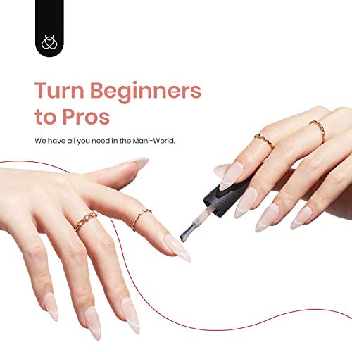 Beetles Gel Nail Polish Kit with 240Pcs Easy Nail Extension Set and 2 In 1 Nail Glue Base Gel, 6 Colors Neutral Jelly Gel Polish Kit Soak Off Nail Lamp Cured Nail Manicure DIY Home Gifts for Women