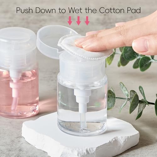 TUZAZO Push Down Pump Bottles, 3.4oz Travel Size 3-Pack