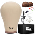 Cork Canvas Block Head Mannequin 22" Wig Display