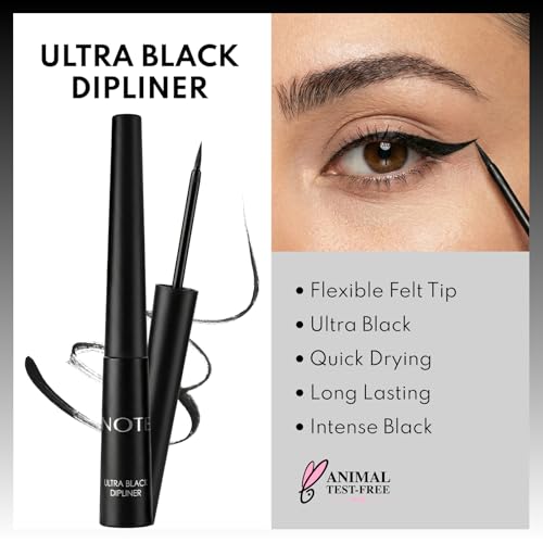 NOTE Ultra Black Dipliner - Fine Felt-Tip Liquid Eyeliner