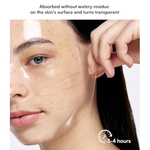 INIA Bio-Collagen Face Mask with Hyaluronic Acid ? Deep Hydrating & Firming Hydrogel Mask for Skin Elasticity & Pore Minimizing ? 4 Pack