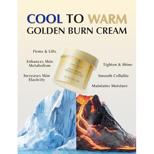 Skin Tightening Cellulite Cream for Body: Golden Sweat Hot Cream for Loose Skin | B Flat Gel for Belly Thigh Butt & Arm Firming Toning Moisturizing Sculpting & Smoothing | 200G
