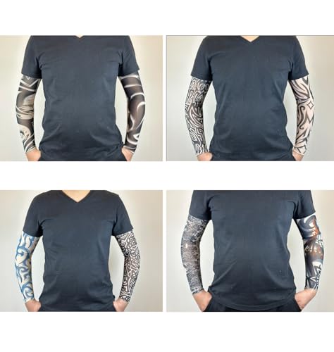 UV Protection Cooling Fake Tattoo Sleeves for Men