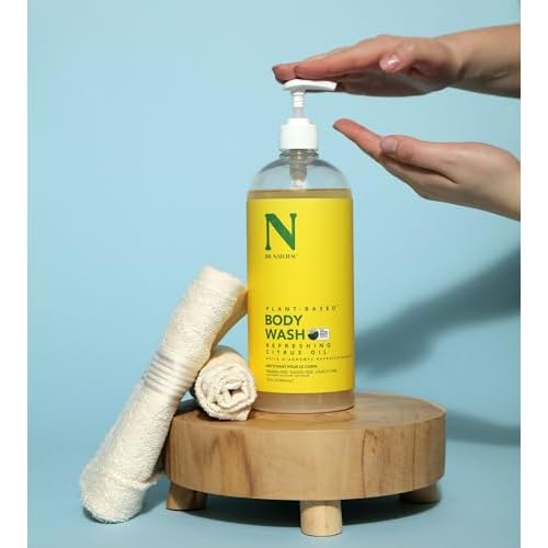 Dr. Natural Body Wash, Citrus, 32 oz - Moisturizing Body Wash for Dry Skin - Pure Plant-Based - with Organic Shea Butter - Hypoallergenic (Pack of 2)