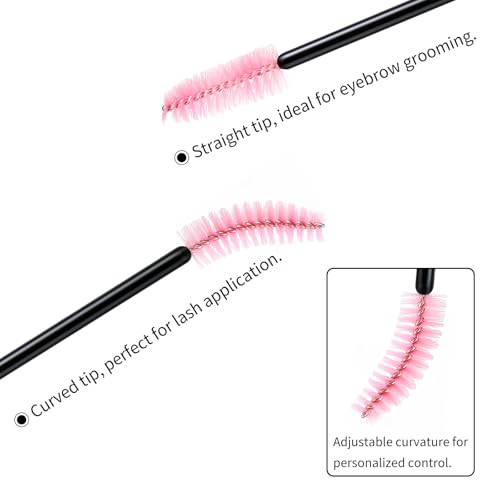 Tifanso 500PCS Disposable Lash Spoolies - Professional Eyelash & Eyebrow Brushes