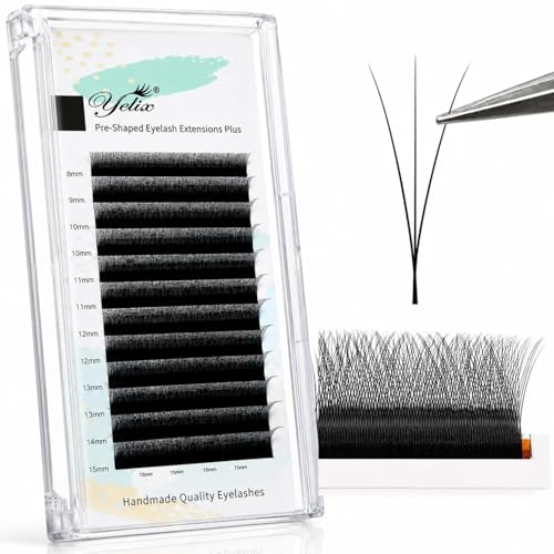 YELIX 3D Clover Lash Extensions 8-15mm Mixed D Curl