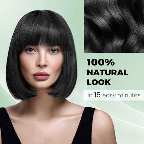 Black Hair Dye Shampoo 3 in 1£¬Argan Natural Herbal Formula Hair Color Shampoo Covers Gray Hair for Women and Men (16.9 fl.oz Black)