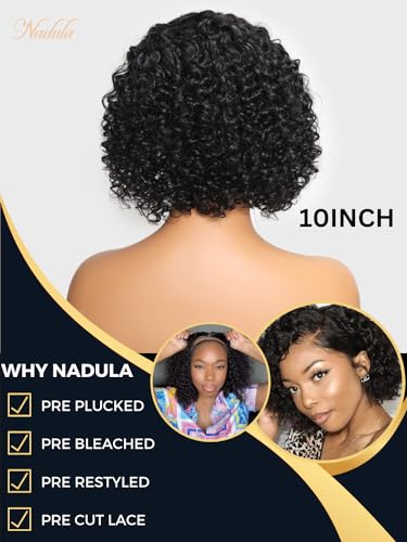 Nadula Bye Bye Knots Bob Curly Wig 8in Glueless Human Hair
