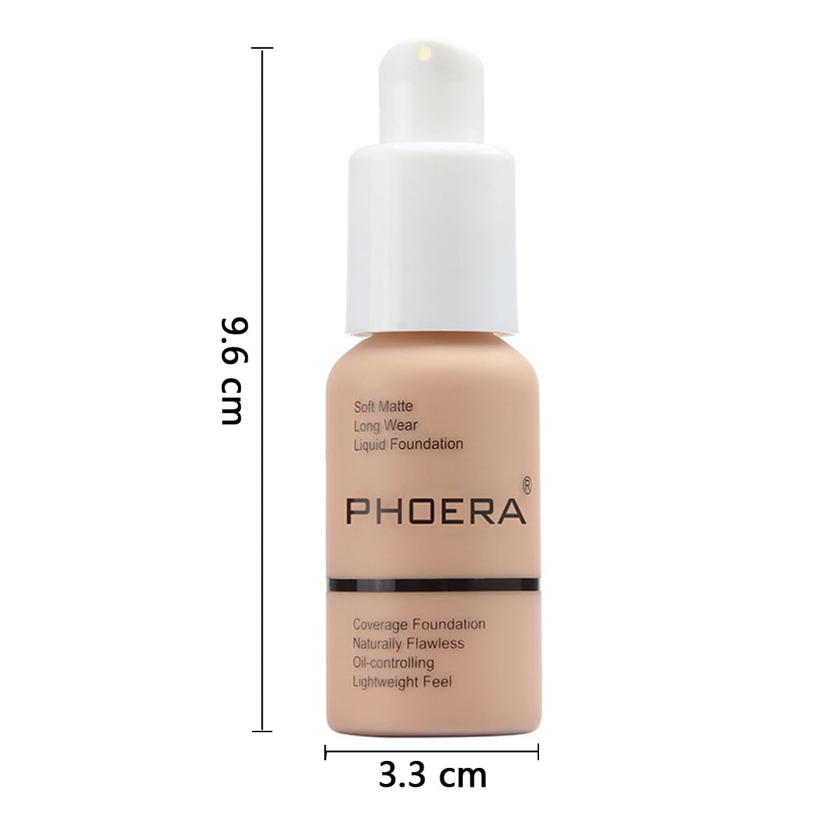 PHOERA Foundation,Natural Moisturizing Highlighting Matte Oil Control Flawless Concealer Foundation,Foundation Makeup,Full Coverage Foundation (105 Sand)