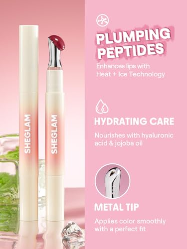 SHEGLAM Hydrating Lip Gloss with Plumping Peptides – Rosé Veil