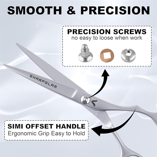6 Inch Professional Hair Cutting Scissors - SharpGlam Japanese Steel