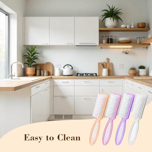 Heavy-Duty Nail Brush Set - 4 Pack Fingernail & Foot Scrubber