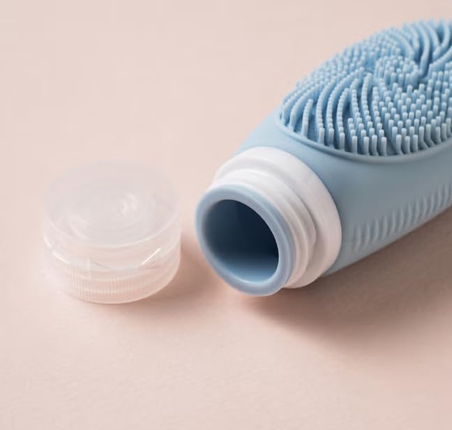 3-Pack 2-in-1 Silicone Travel Bottles with Scalp Scrubber