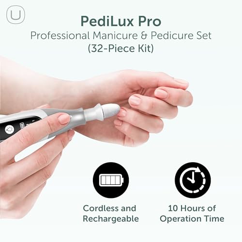 Cordless Electric Nail File & Pedicure Kit - 32-Piece Set