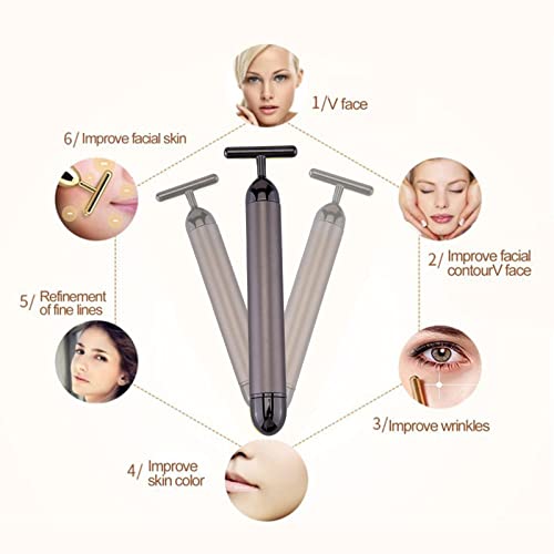 24K Gold Face Massager Bar T-Shape Anti-Aging Facial Lifting Tool