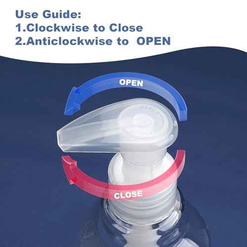 Plastic Soap Dispenser Empty Pump Bottles 16.9oz 2 Pack Refillable Liquid Hand Soap Bottle with Leak-Proof Pump for Kitchen, Bathroom, Office Clear