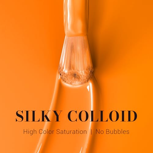 MelodySusie Bright Neon Orange Gel Nail Polish - 0.5 fl oz UV LED Soak Off