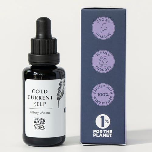 KelpGlow Facial Oil with Kelp Extract - Coastal Lavender - Nourishing Face Oil for Glowing Skin - Clean & Natural Ingredients, Non-Greasy Formula - 30ml/1oz