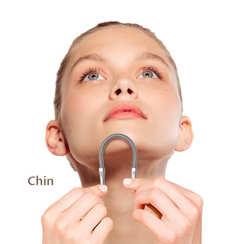 Facial Hair Remover for Women and Men - Stainless Steel, 360° Twist & Portable