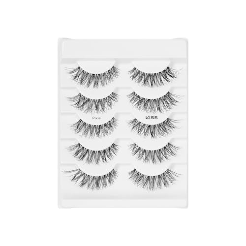 Kiss So Wispy Pixie False Eyelashes 12mm 5 Pair