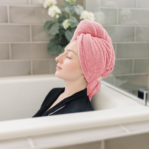 ROLSHOL Microfiber Hair Towels - 2 Pack, Super Absorbent & Quick Dry