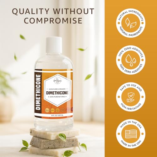 33rd Parallel | DIMETHICONE Oil (4 oz) 100% Pure, Cosmetic Grade | Widely Used in Moisturizers, Lotions, Primers, Foundations, Hair Products, Sunscreen, Wound Care | 4 Ounces