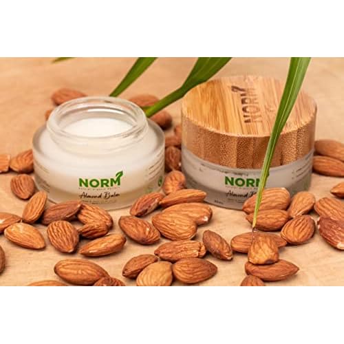 Almond Hand & Body Balm With 100% Natural Ingredients, Eco-Friendly Recyclable Glass Container With Bamboo Lid, Cruelty-Free - 30ml