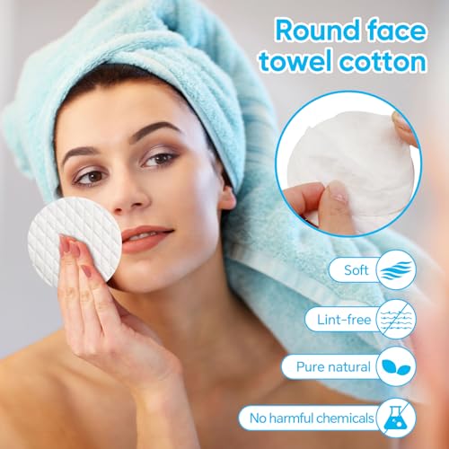 Premium 100% Cotton Rounds - Extra-Large Makeup Remover Pads (120 Count)