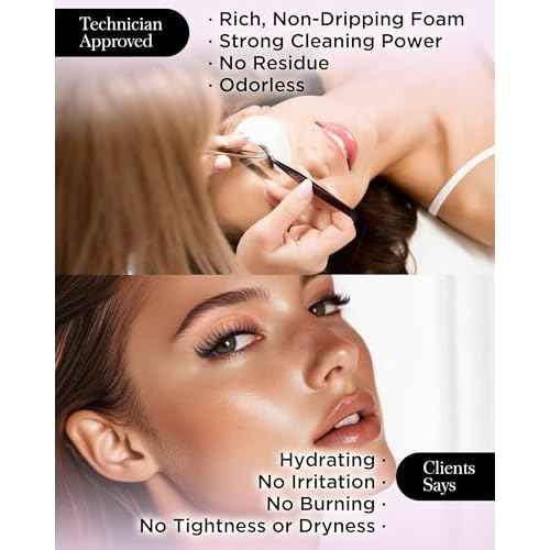 BEYELIAN Cluster Lash Glue Remover, Shampoo Kit for Eyelash Extension, 100ML Eyelash Shampoo, White Eyelash Extension Cleanser, Lash Eyelid Foam Cleaning Kit for Salon Use and Home Use