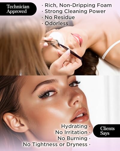 BEYELIAN Lash Extension Cleaning Kit - Shampoo, Brush & Foam Cleanser
