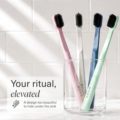 Boka Classic Soft Bristle Manual Toothbrush with Activated Charcoal - Multi Color