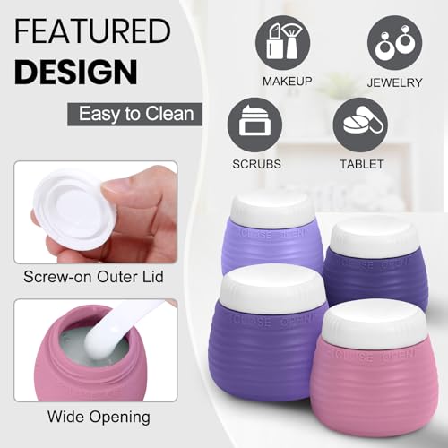 TSA Approved Travel Bottles Set - 8 Pack Silicone Containers