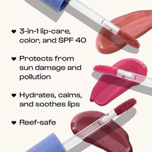 Alleyoop Sun Serum Lip Oil SPF 40 ? Tinted Lip Oil with SPF, Hydrating Tinted Lip-Moisturizer for Women, Lips Sunscreen for Cracked Lips, Smooths & Soothes, Vegan, Travel-Friendly, Daylight