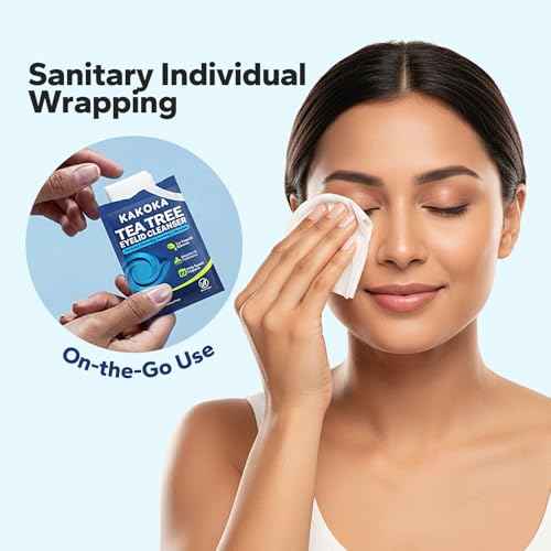 Eyelid Wipes (36 Count), with Natural Tea Tree Oil, Individually Wrapped Eyelid Cleaning Wipes for Stye Eye Treatment, Gently Cleanse Soothe and Remove Impurities, Eyelid Cleanser for Daily Use