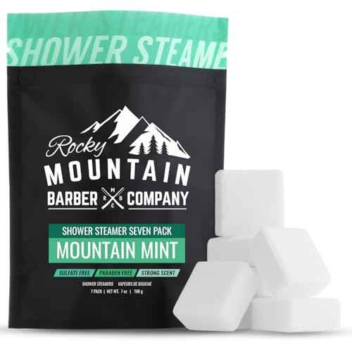 Mountain Mint Shower Steamers 7 Pack ? Made in USA with Extra Strong Scent- Essential Oil Aromatherapy with Eucalyptus, Peppermint & Menthol - Refreshing Scent for Stress Relief