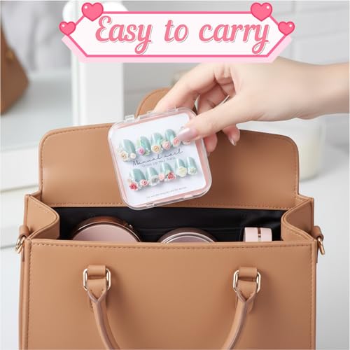 Nail Art Storage Box Set - 4 Acrylic Display Boxes with 30 Tape Strips & 8 Cards