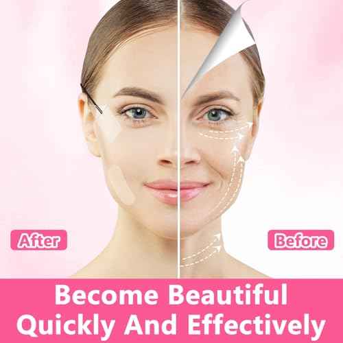 NBF Face Lift Tape Invisible, Face Tape Lifting Invisible, 140 PCS Neck & Face Lift Tapes and Bands with 9 Strings V-Shaped Instant Face Tapes for Lifting Sagging Skin Double Chin Eyes Wrinkles