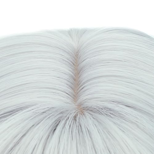 PATTNIUM Grey Bob Wig for Kids - Short Synthetic Wig with Bangs