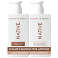 Native Coconut & Vanilla Shampoo and Conditioner Set, 2-Pack