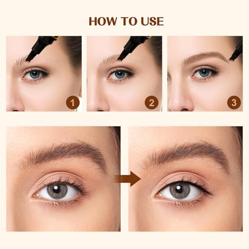 Microblading Eyebrow Pencil 2-in-1 Dual-Ended Brow & Eyeliner Pen