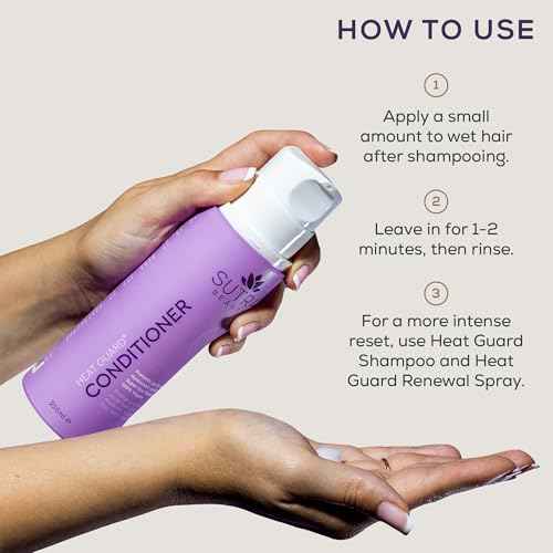 SUTRA Heat Guard Hair Conditioner for Frizzy Dry & Damaged Hair - Thermal Protecting Conditioner Hydrates, Protects & Repairs Against Heat with Hyaluronic Acid - Anti-Frizz Haircare Products