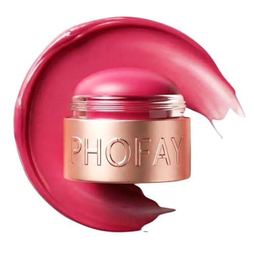 PHOFAY 3-in-1 Mousse Blush Cream & Lipstick - Vegan Matte Finish