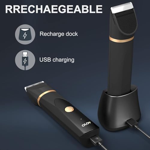 OLOV Electric Body Hair Trimmer - Waterproof Wet/Dry Shaver